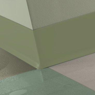 Johnsonite Gecko Vinyl Traditional Wall Base - 6" X 48" X 1/8" Toe - Traditional Wall Base