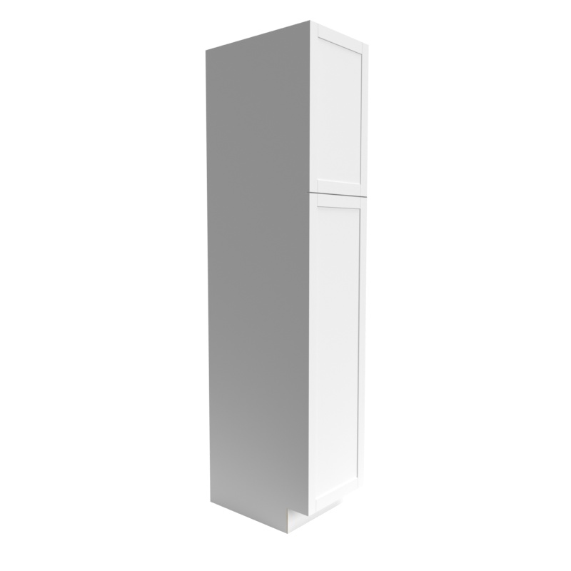 Single Shaker White Matte Wood Kitchen Pantry Cabinet