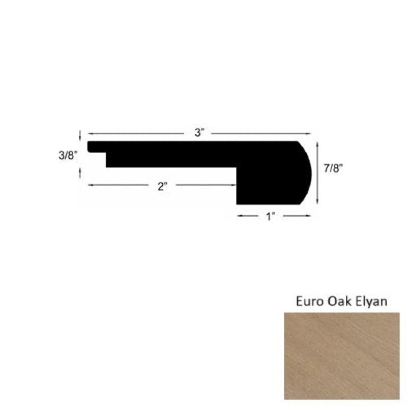 Avalon Euro Oak Elyan 3" X 78" Urethane Round Stair Nose