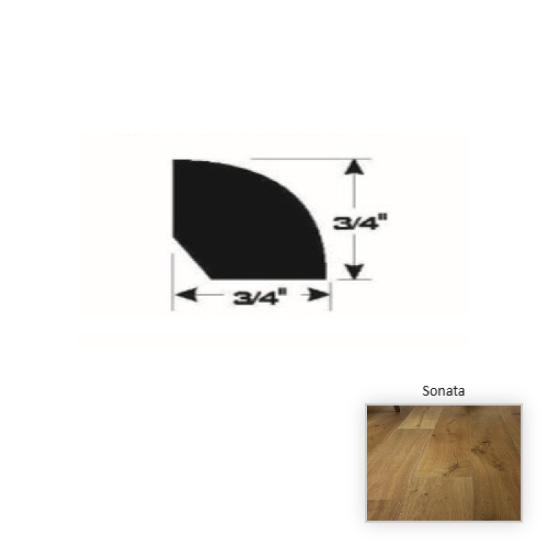 Symphony French White Oak Sonata 90" Quarter Round Trim