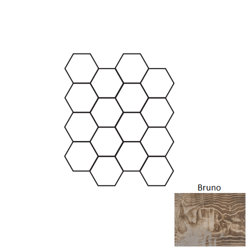 Real Charm Bruno Porcelain Mosaic - 3" Hexagon - Matte