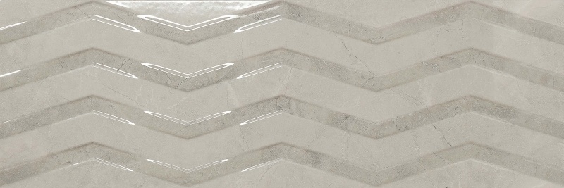 Bayona Silver Cells B Thin Deco Porcelain Tile - Shiny - 12" X 36"