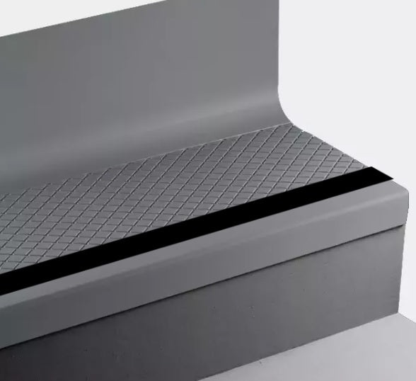 Johnsonite Storm Cloud Diamond Rubber Stair Tread with Riser