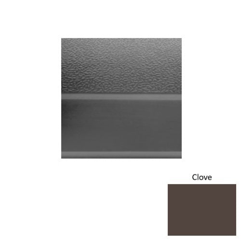 Solid 93 Clove Rubber (Sq) With Galley Red Abrasive Strip Stair Tread With Dupont Kevlar - Textured