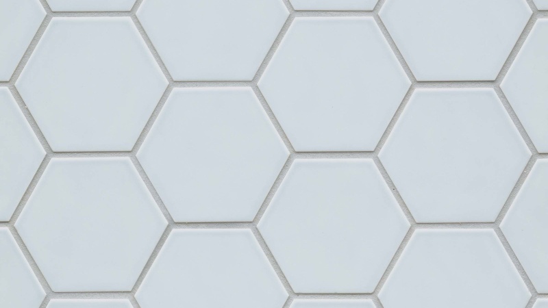 Hedron Flat Sky Blue Ceramic Tile - Glossy - 4" X 5"