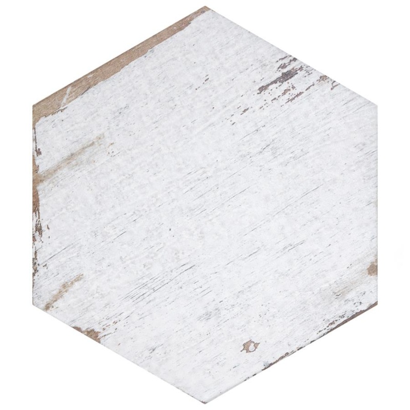 Retro Blanc Porcelain Tile - Matte - 7" X 8" Mini Hexagon