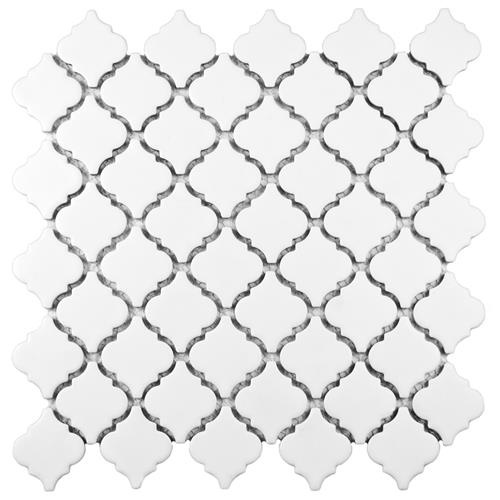 Hudson Tangier White Porcelain Mosaic - Arabesque