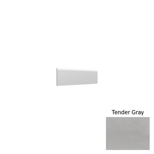 Maiolica Tender Gray Ceramic Wall Trim - 3" X 10" Bullnose