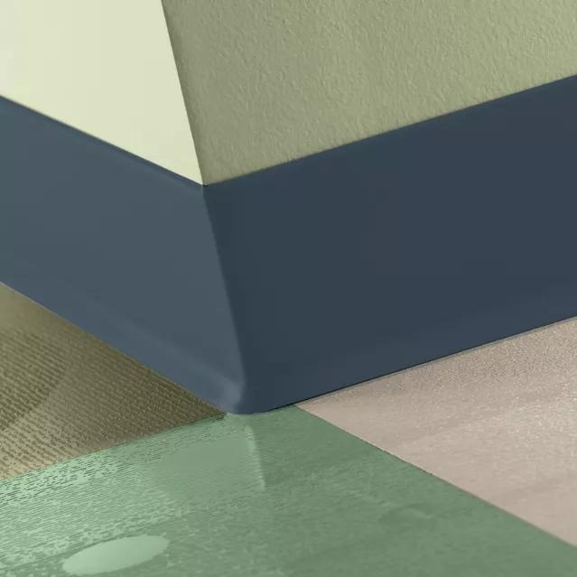 Navy Blue Rubber Wall Base with 1/8" Toe