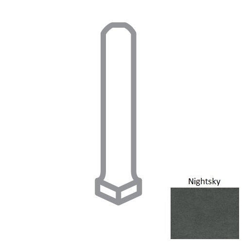 Sky Nightsky Porcelain Wall Trim - 1" X 6" Cove Base In Corner - Honed