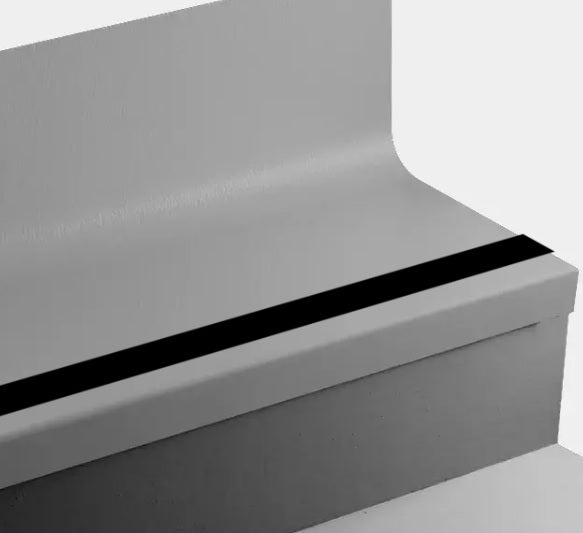 Johnsonite Grey Hammered Rubber Stair Tread with Riser