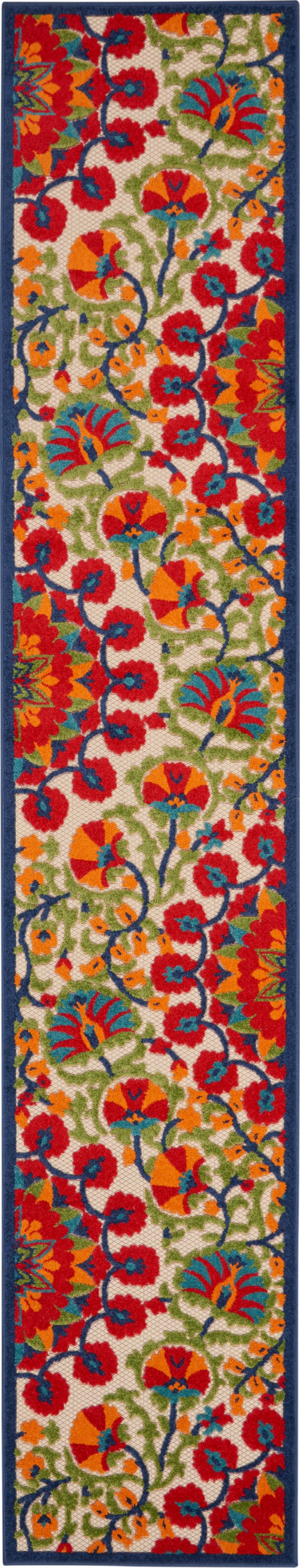 Aloha Red / Multi Polypropylene Transitional Area Rug