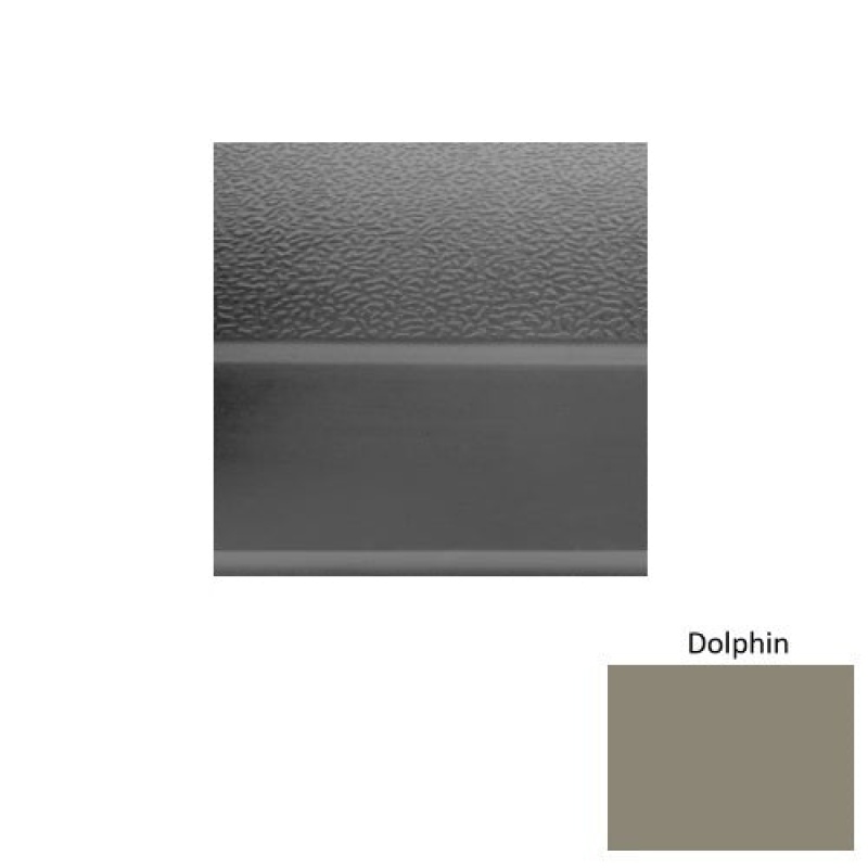 Roppe Solid 93 Dolphin Textured Rubber Stair Tread with Galley Red Abrasive Strip and DuPont Kevlar