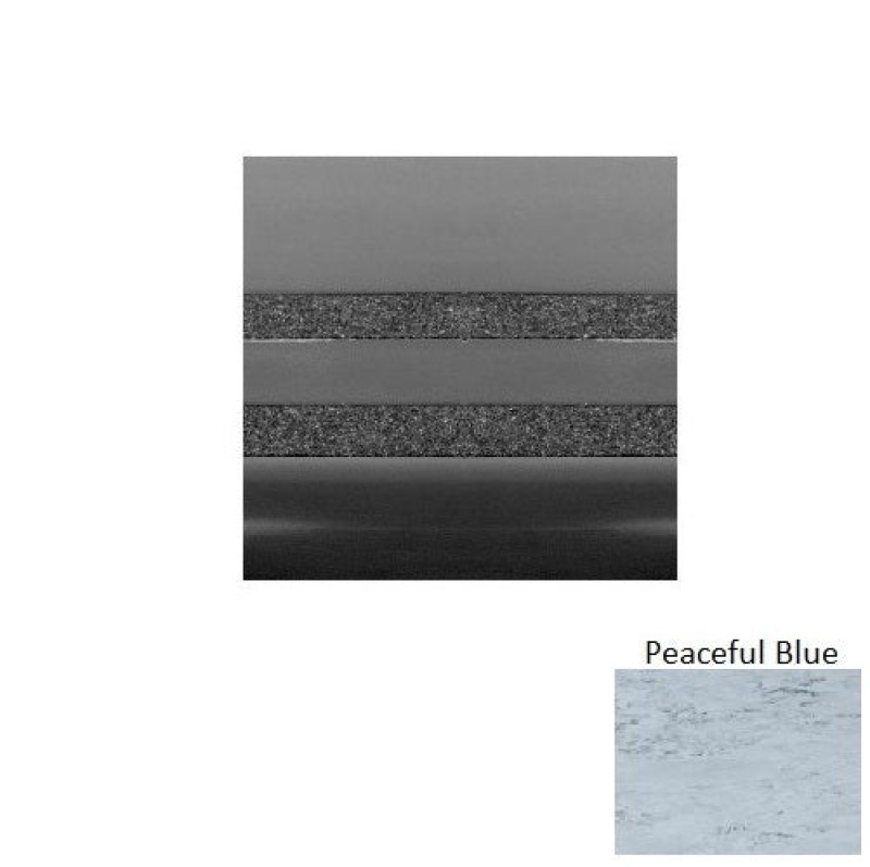 Marbleized 41 Peaceful Blue Heavy Duty With Two 3/4 Inch Strips Rubber (Rd) With Safety Yellow Abrasive Strip Stair Tread - Smooth