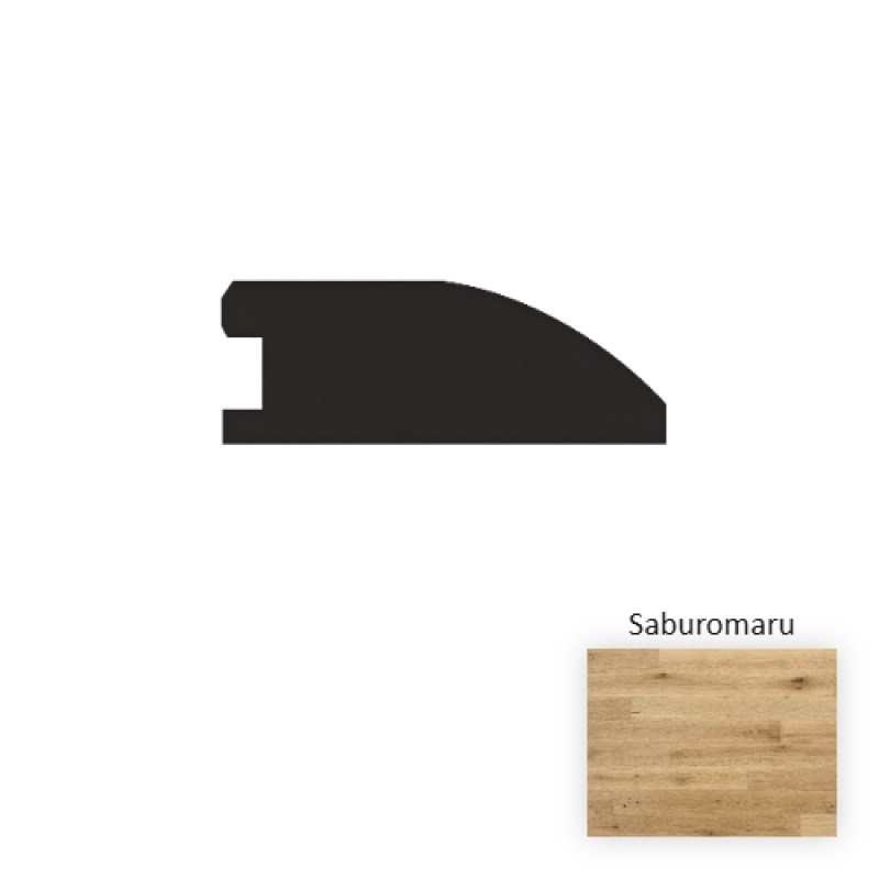 Mizunara Woods Saburomaru Hardwood Moulding / Trim - 2" X 90" Reducer - 2" X 90"