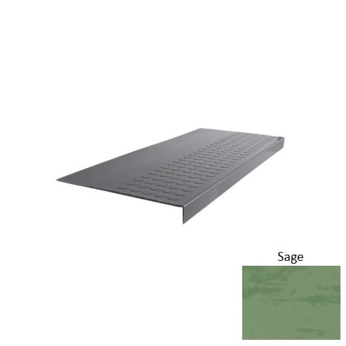 Evolving Styles Creative Elements Sage Type 701E Distinct Designs Rubber - 15" X 72" Stair Tread - Rgt Radial Ii Raised Disc Design
