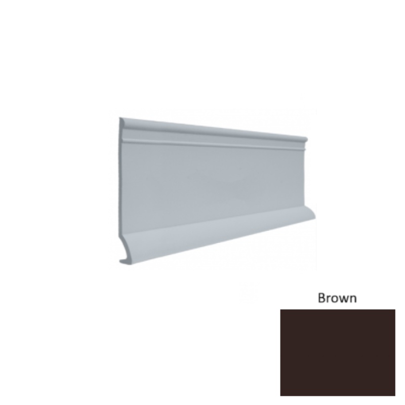Contours #90 Intrigue Brown Rubber Profiled Wall Base - Satin