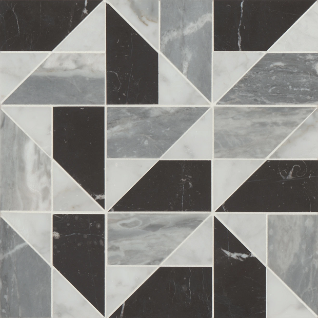Modni Cool Blend Marble Mosaic - Quin - Honed