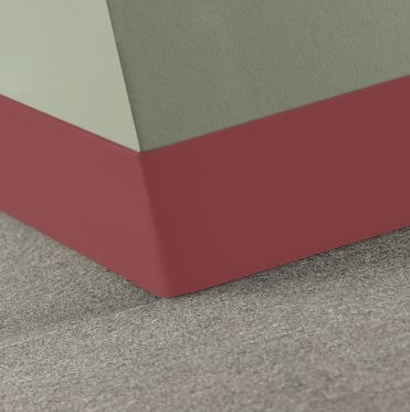 Johnsonite Flame Vinyl Traditional Wall Base - 4" X 48" X 1/8" Toeless - Traditional Wall Base