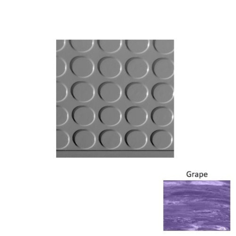 Marbleized 97 Grape Vantage Raised Circular 15 Inch Depth Rubber (Sq) Stair Tread - Textured