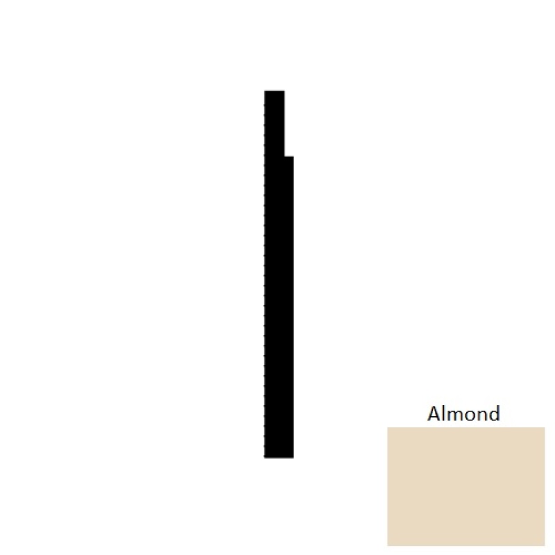 Almond Bliss Rubber Wall Base 4 1/2" x 8 Ft x 3/8"