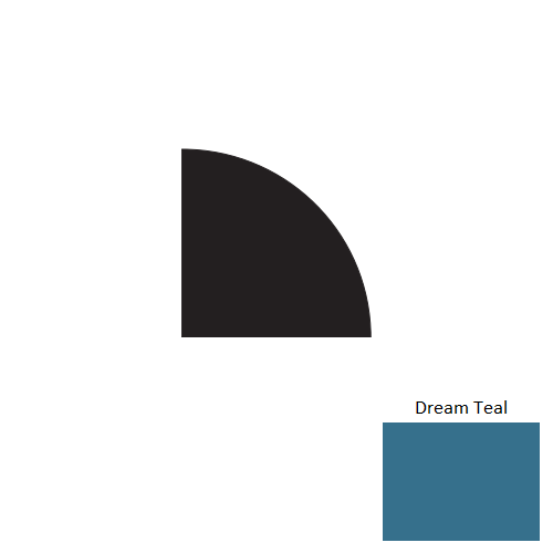 Johnsonite Dream Teal Rubber Moulding Trim