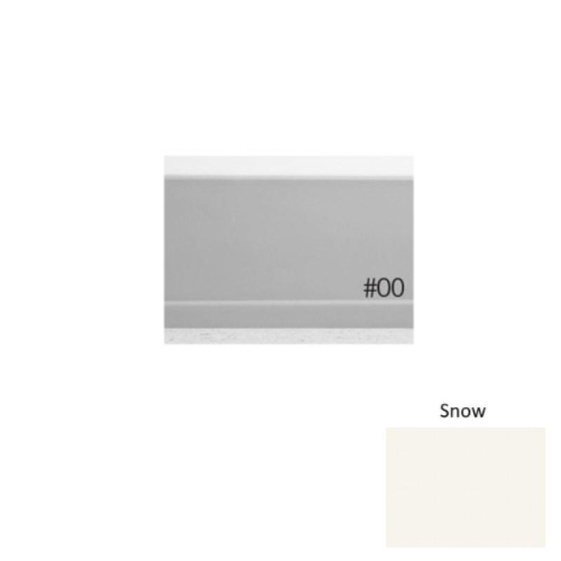 Pinnacle Plus #00 Simplicity Snow Rubber Coil Wall Base - 4" X 60 Ft
