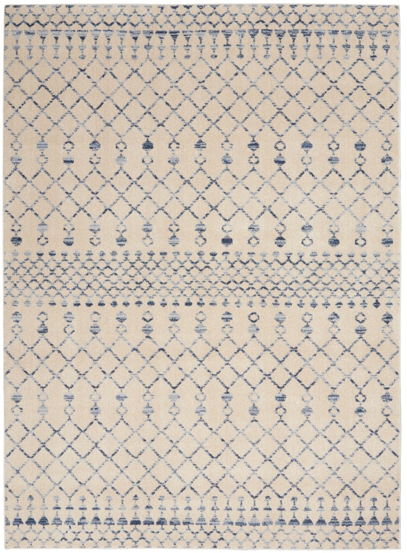 Palermo Beige Blue Bohemian Area Rug