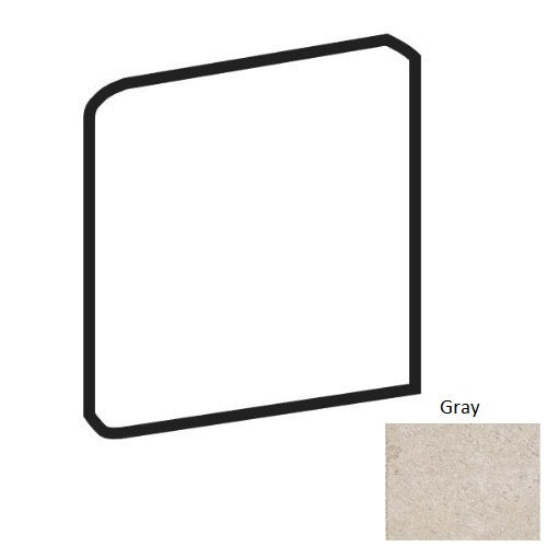 Affinity Gray Ceramic Floor & Wall Trim - 3" X 3" Bullnose Outcorner - Unpolished