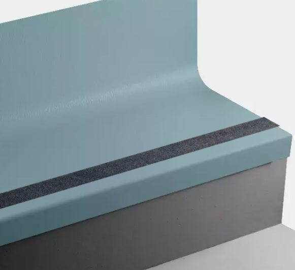 Johnsonite Dream Teal Hammered Stair Tread with Riser