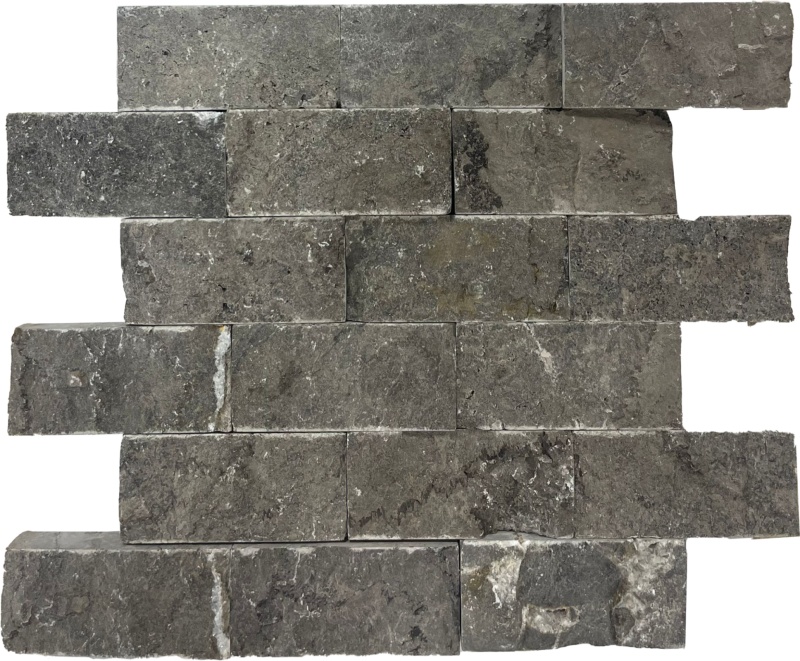 Excalibur Travertine Mosaic - 2" X 4" Brick - Split Face