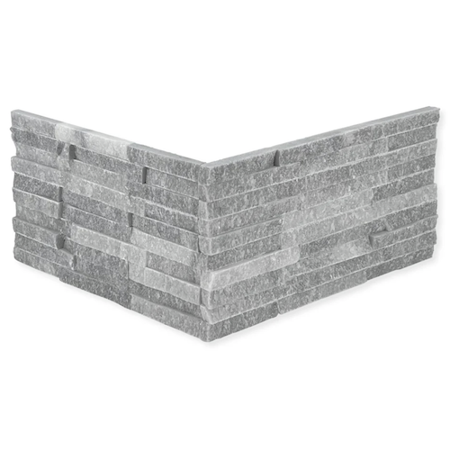 Textures Moonlit Marble Mini Split Corner - Split Face - 3" X 11 3/4"