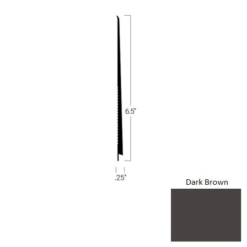 Johnsonite Dark Brown Rubber Tightlock Carpet Base