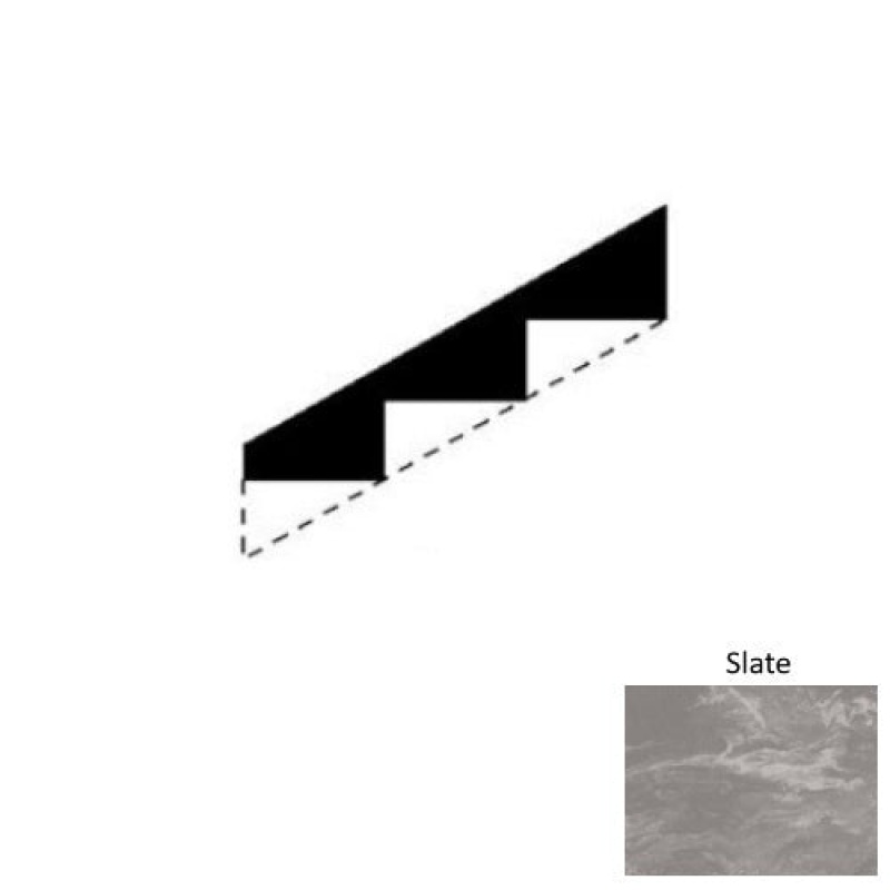 Marbleized Slate Rubber Stringers - Smooth