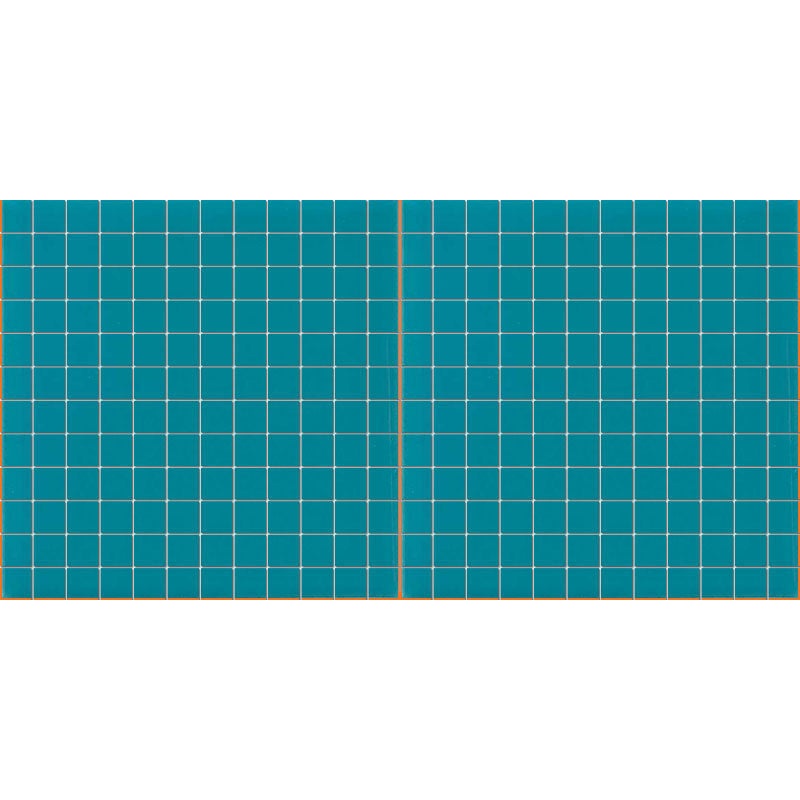 Unglazed Mosaics Peacock Blue Porcelain Mosaic - 1" X 1" - Unglazed