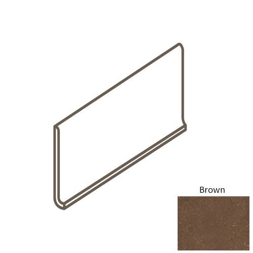 Anchorage Brown Porcelain Floor & Wall Trim - 6" X 12" Cove Base - Unpolished