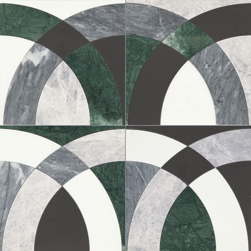 Eclessia Marble Cristallo Blend Marble Mosaic - Arches - Polished
