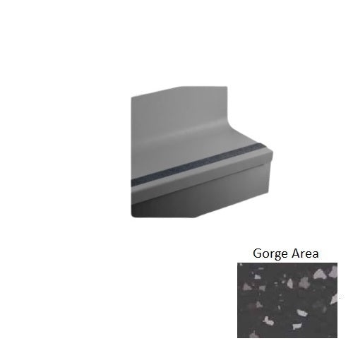 Johnsonite Gorge Area Hammered Rubber Stair Tread