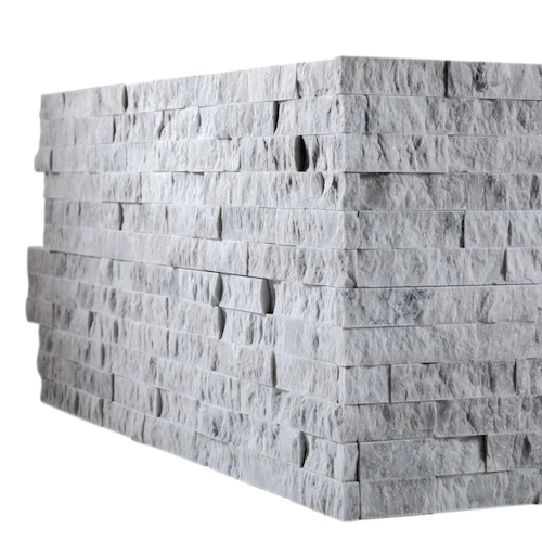 Hazy Grey Marble Ledgestone Corner