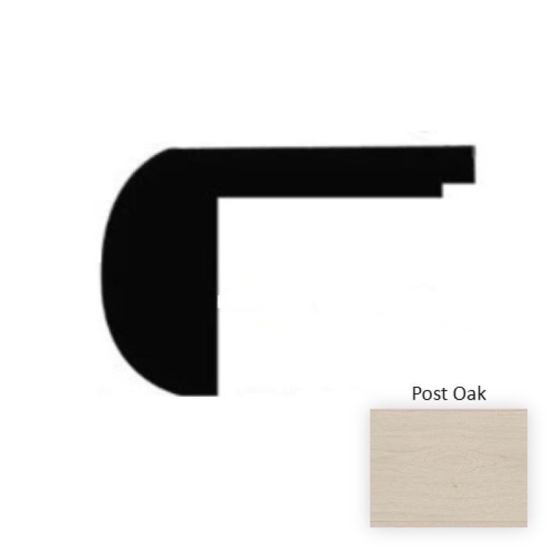 Post Oak Laminate Wood Moulding / Trim - 94.5" Flush Stair Nose - Embossed
