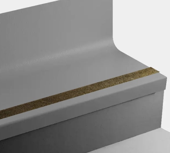 Johnsonite Burnt Umber Hammered Rubber Stair Tread