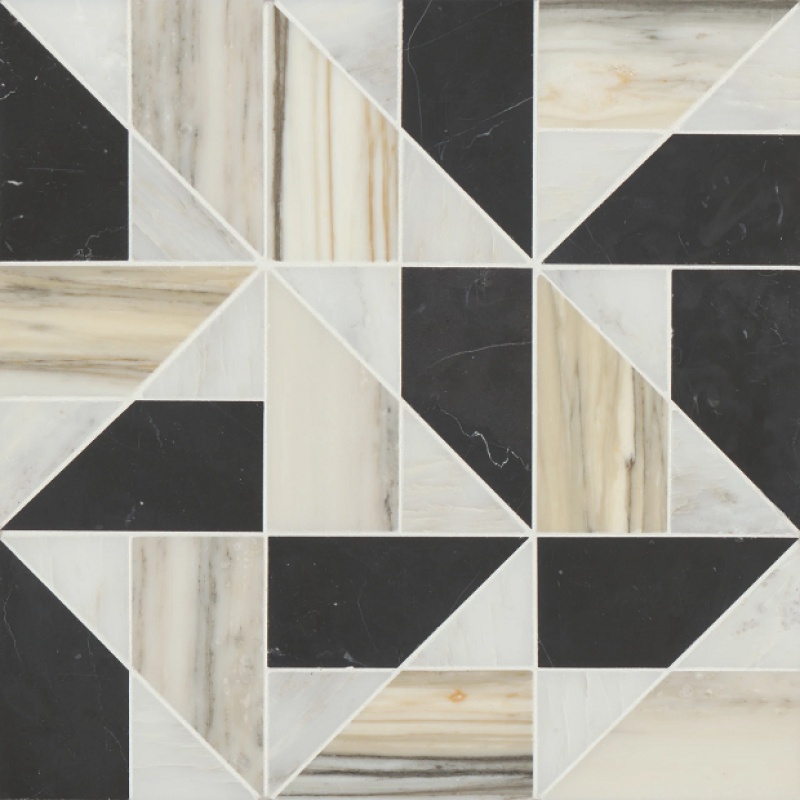 Modni Warm Blend Marble Mosaic - Quin - Honed
