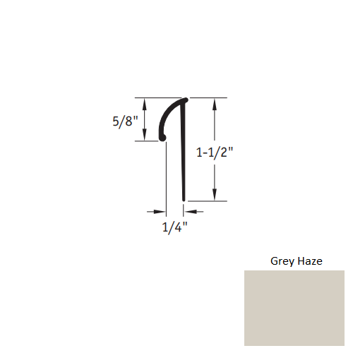 Johnsonite Grey Haze Vinyl Moulding / Trim