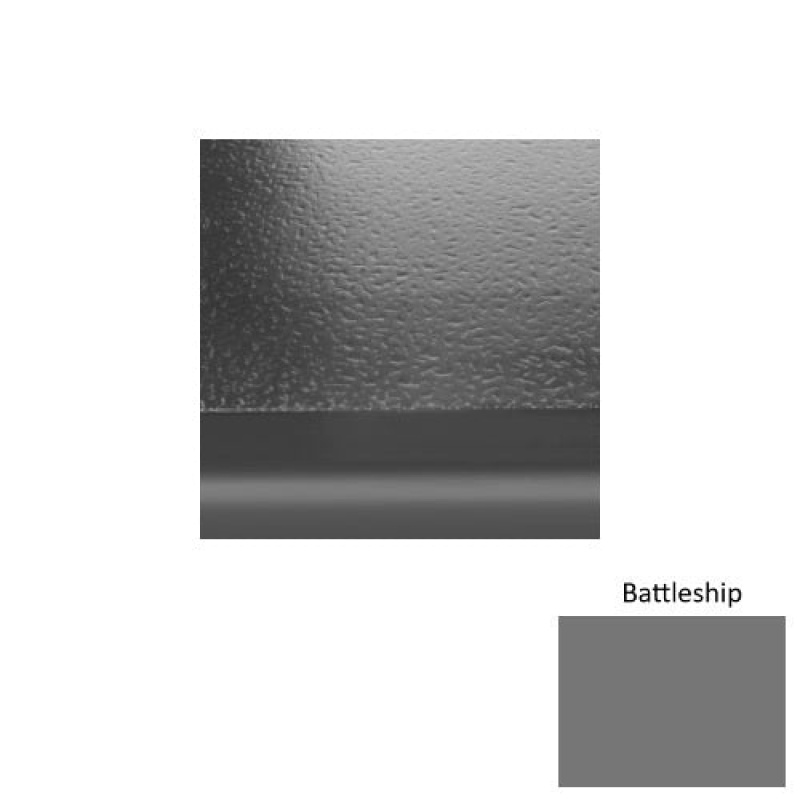 Solid 99 Battleship Rubber (Sq) With Galley Red Abrasive Strip Stair Tread With Dupont Kevlar - Hammered
