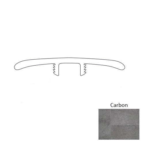 Adura Max Rectangles (Mar) Meridian Carbon Luxury Vinyl Moulding / Trim - 94" T Molding - Embossed