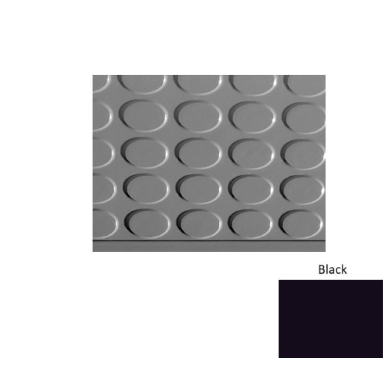 Solid 97 Black Vantage Raised Circular 15 Inch Depth Rubber (Sq) Stair Tread - Textured
