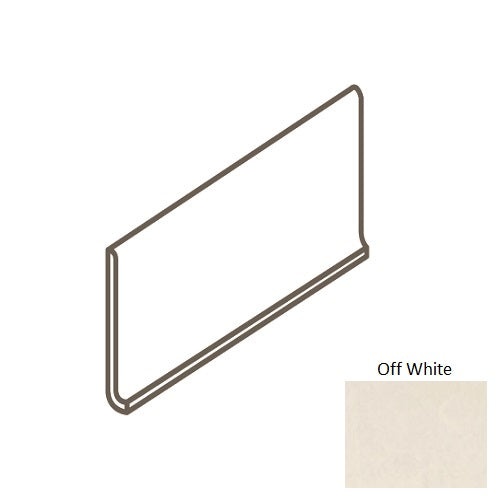 Moroccan Concrete Off White 6" x 12" Cove Base Trim