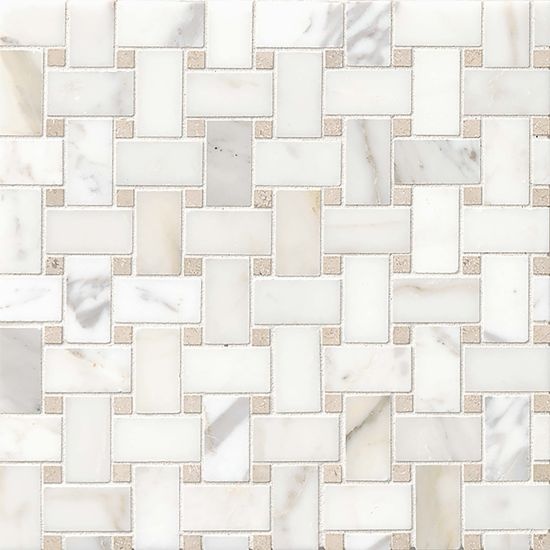 Ashbury Marble Mosaic - Basket Weave - Honed