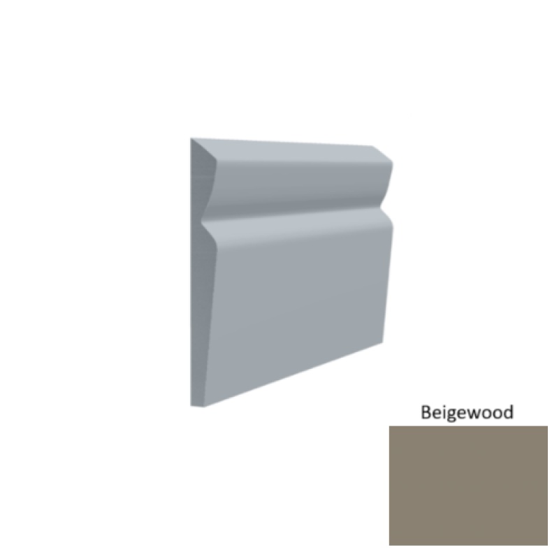 Contours #80 Divine Beigewood Rubber Profiled Wall Base - Satin - 4 1/2" X 8 Ft