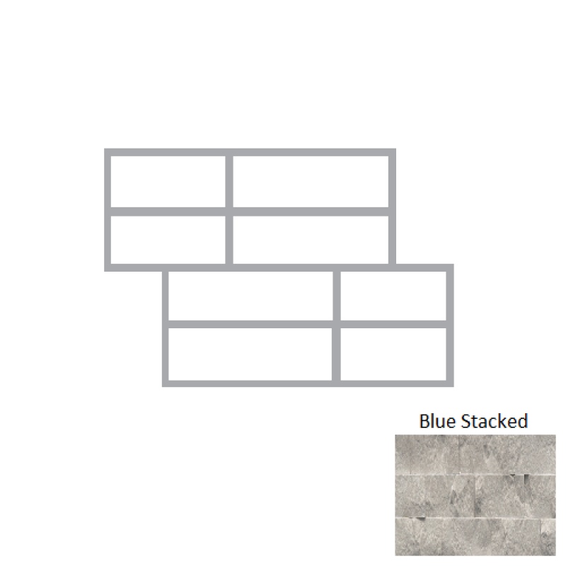 Structure Blue Stacked Marble Ledgestone Corner – Split Face – 6" x 24"
